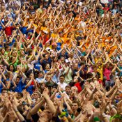 Penn State's dance marathon affectionately referred to as THON. Since 1973 the event has raised more than $78 Million dollars to fight pediatric cancer.
