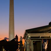 The U.S. Department of Energy Solar Decathlon challenges collegiate teams to design, build, and operate solar-powered houses that are cost-effective, energy-efficient, and attractive. The Mall Washington, DC.